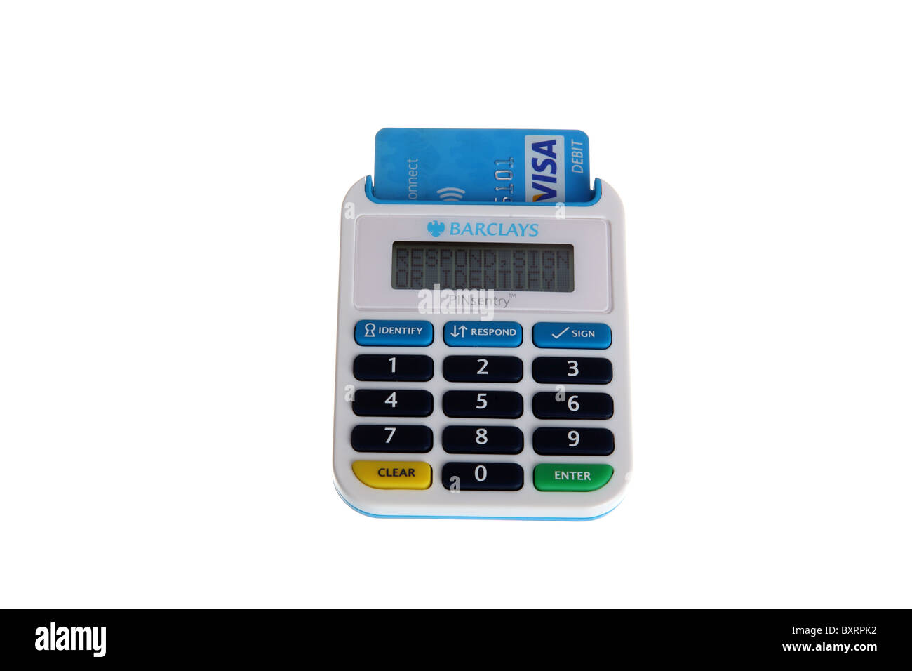 Barclays Bank debit card reader Stock Photo
