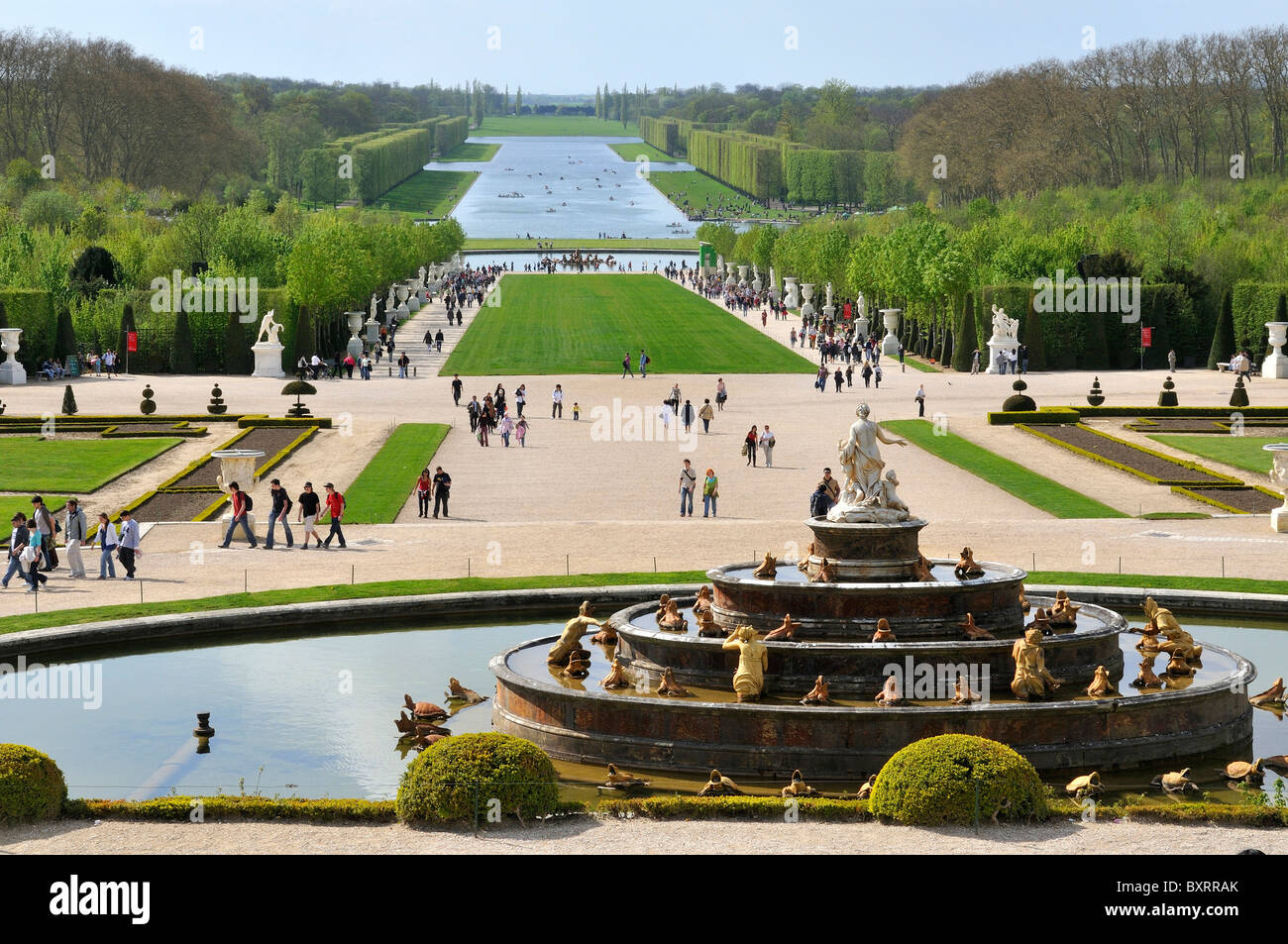 Tapis Vert e Grand Canal , Bassin de Latone, Palace of Versailles,  Versailles, Paris, Île-de-France, France, Europe Stock Photo - Alamy