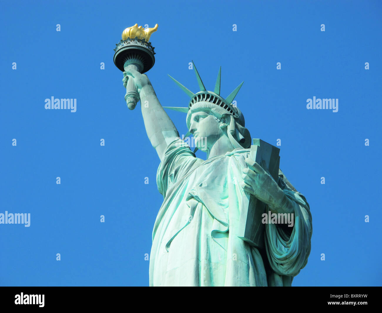 The Statue of Liberty, Liberty Island, New York City, New York, United States of America, North America Stock Photo