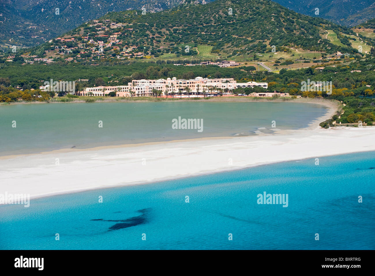 Cala Giunco, Notteri, Timi Ama resort, Villasimius, Provincia di Cagliari, Sardinia, Italy Stock Photo
