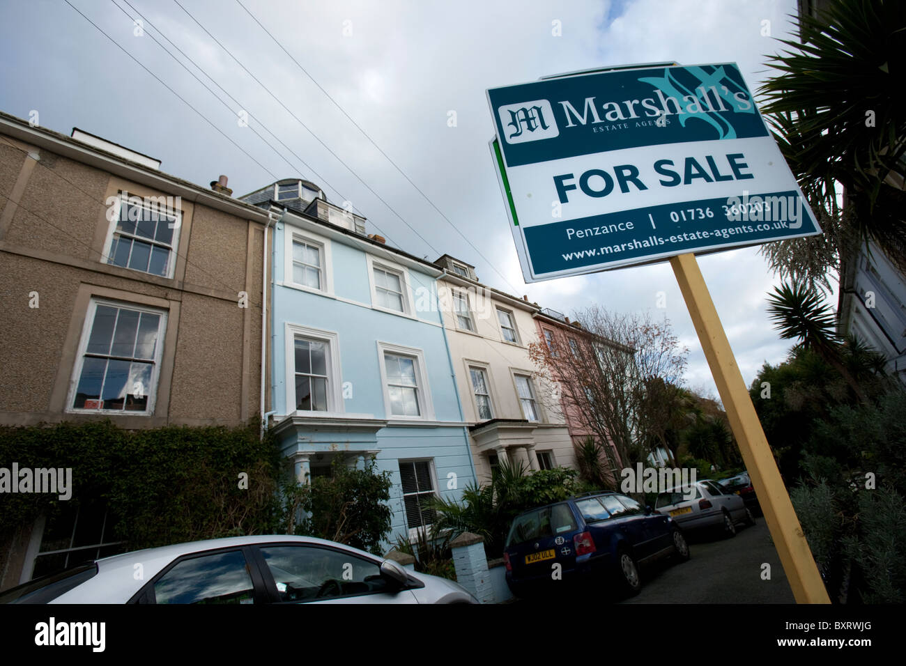 House for sale in Penzance, Cornwall Stock Photo Alamy