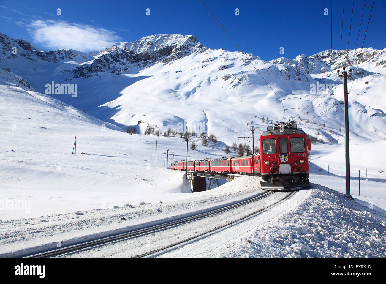 Bernina Express Winter Stock Photos & Bernina Express Winter Stock ...