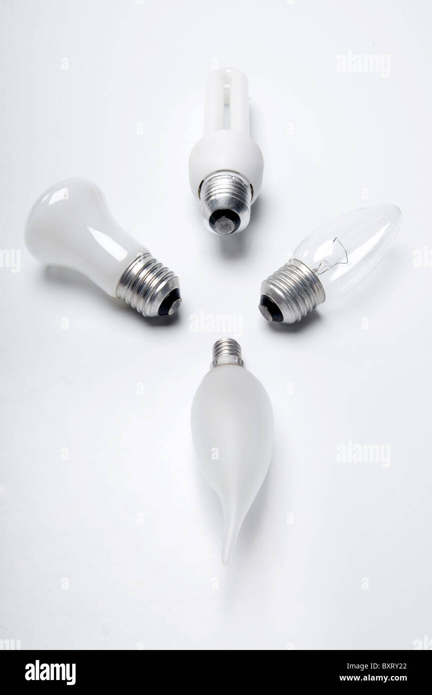 Assortment of household light bulbs Stock Photo - Alamy