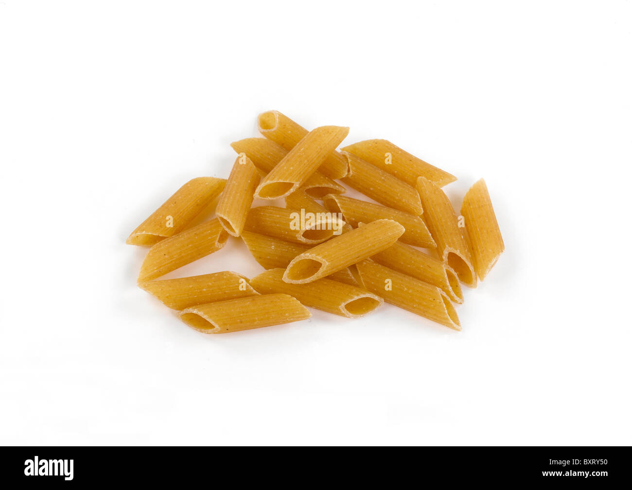 Wholewheat penne pasta Stock Photo