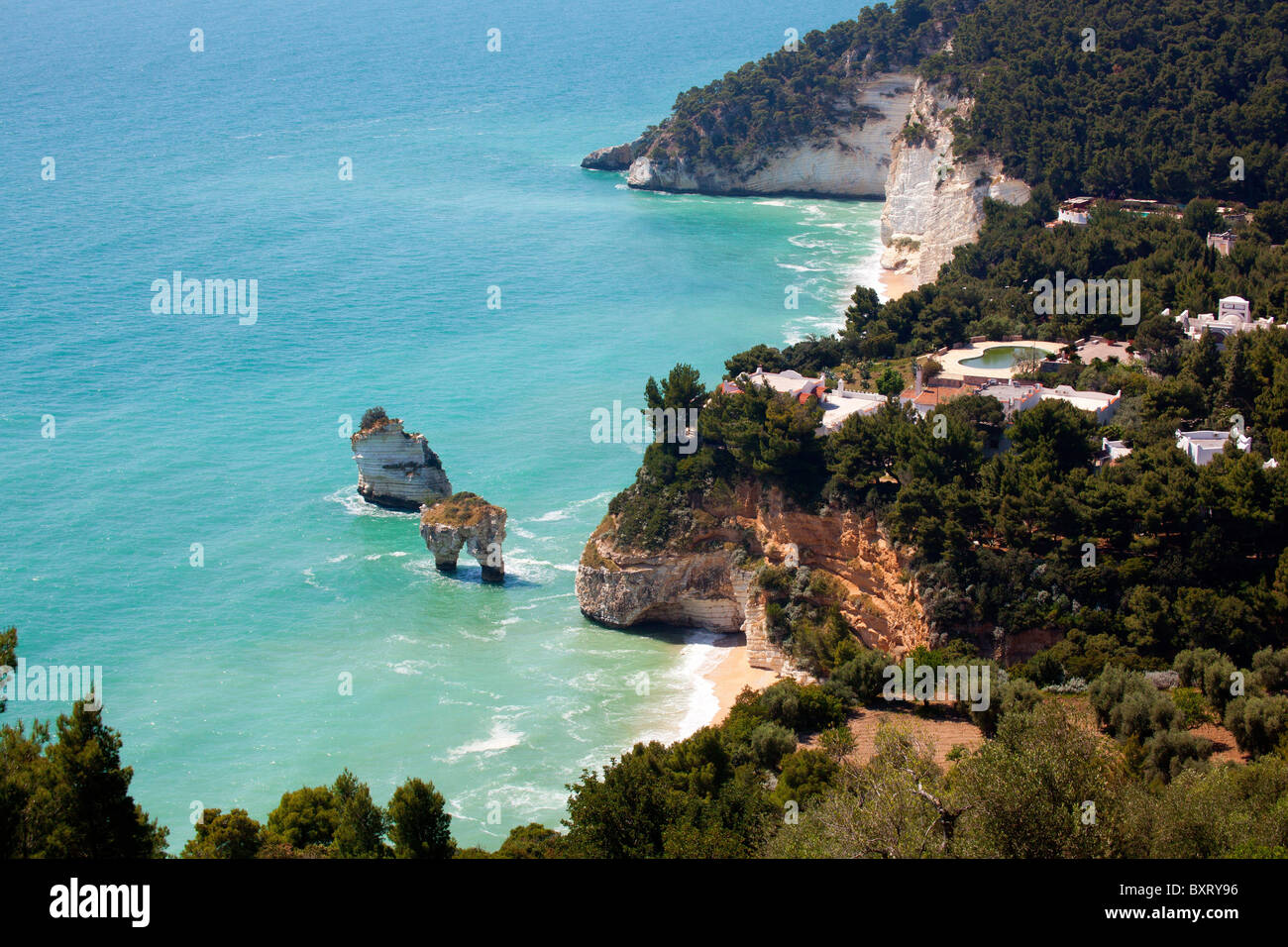 Zagare Bay with the stacks, shores from Mattinata to Vieste, Gargano