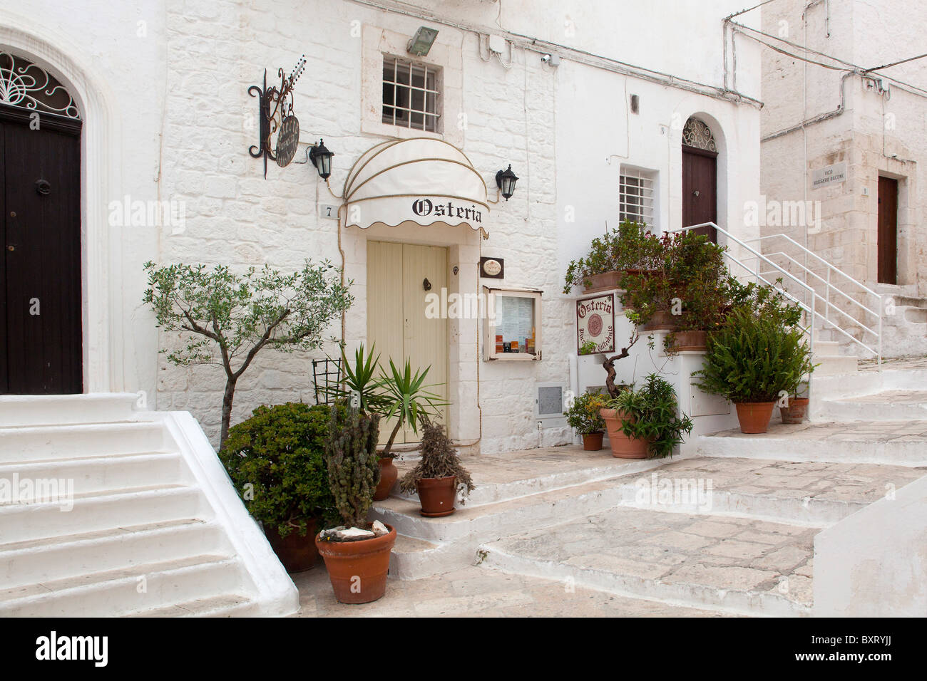 House, historic centre, Ostuni, Puglia, Italy Stock Photo