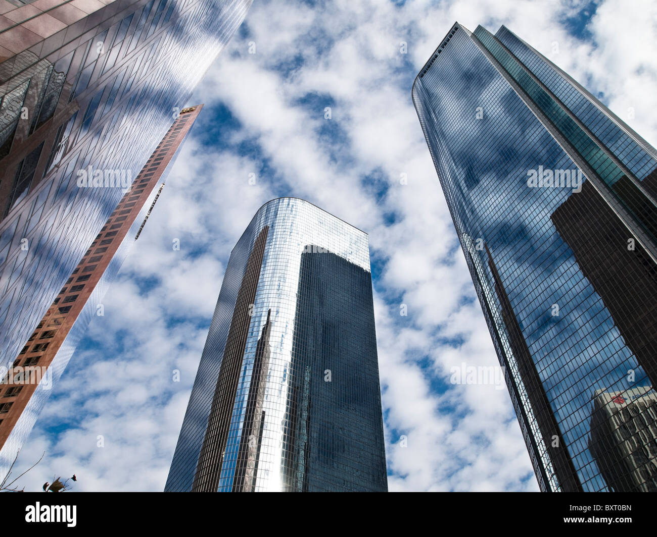 One and Two California Plaza, Downtown Los Angeles, Bunker Hill. Stock Photo