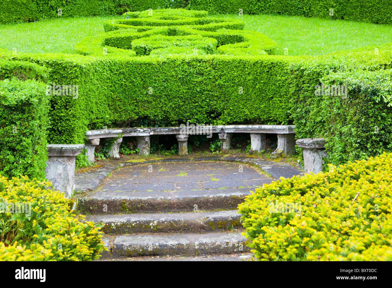 Italian Garden, Villa Lante, Bagnaia, Lazio, Italy Stock Photo