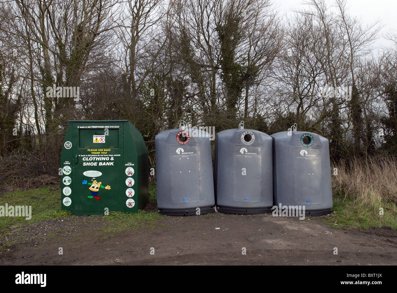 Recycling bins UK Stock Photo Alamy