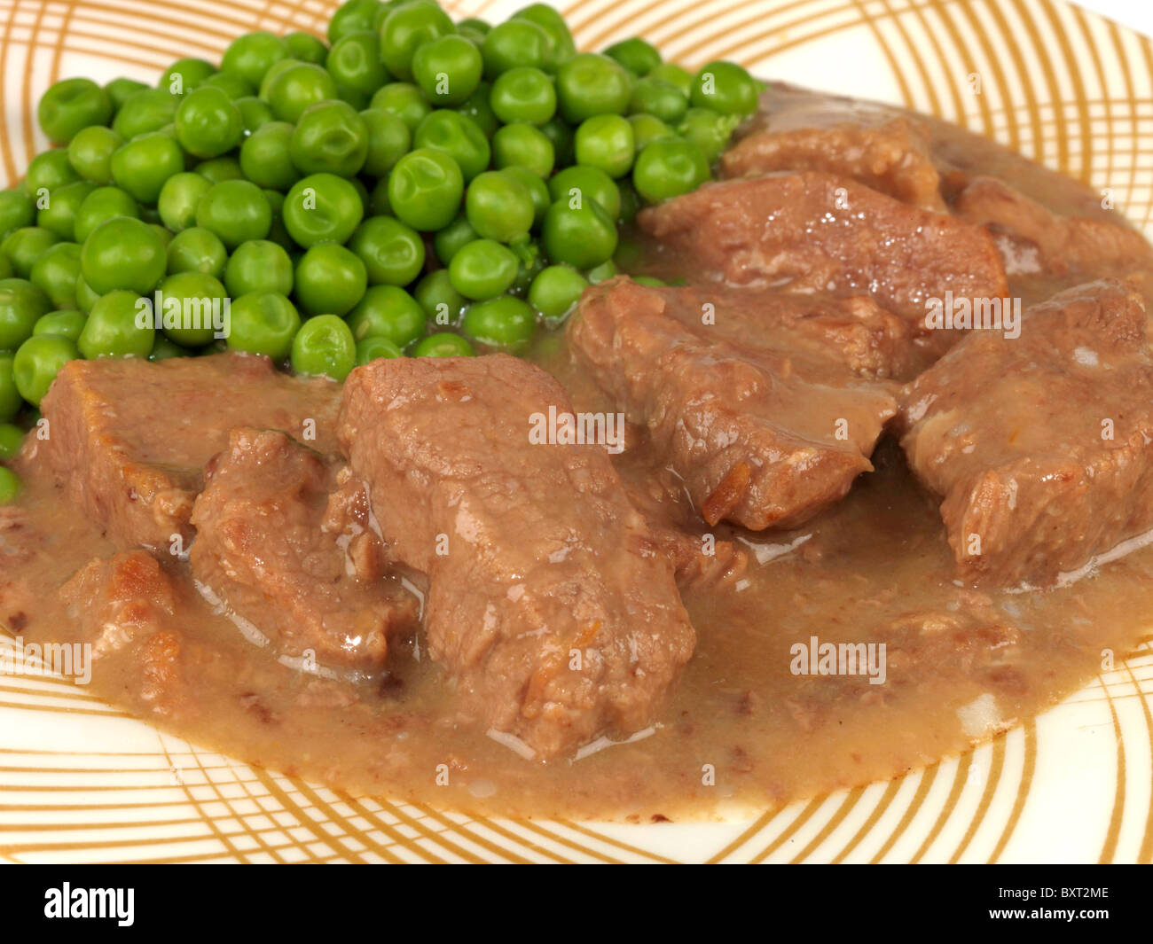 Beef Stew with Peas Stock Photo Alamy