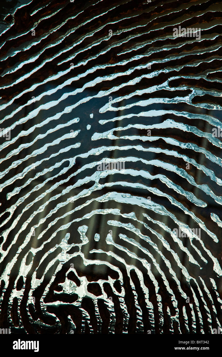 Detail of graphic fingerprint Stock Photo
