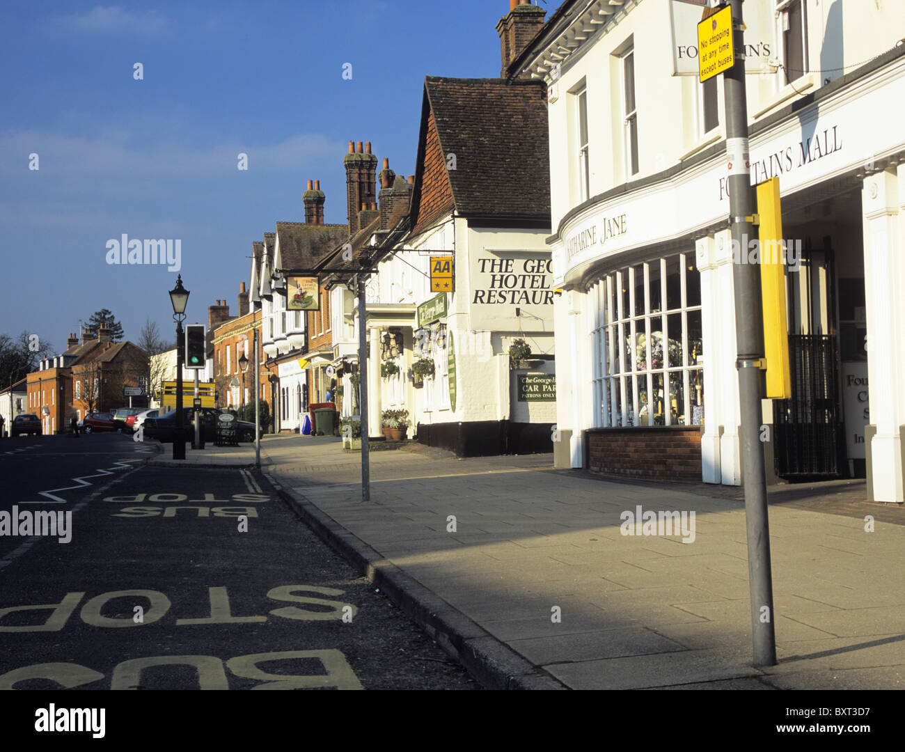 Odiham Hampshire England UK View along the High Street of this historic