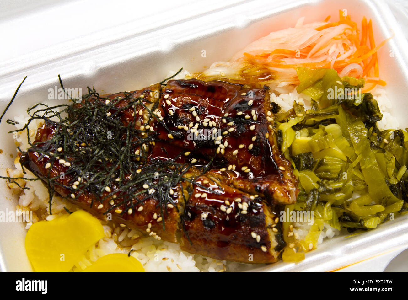 Conger Eel Japanese Lunch Box High Resolution Stock Photography and