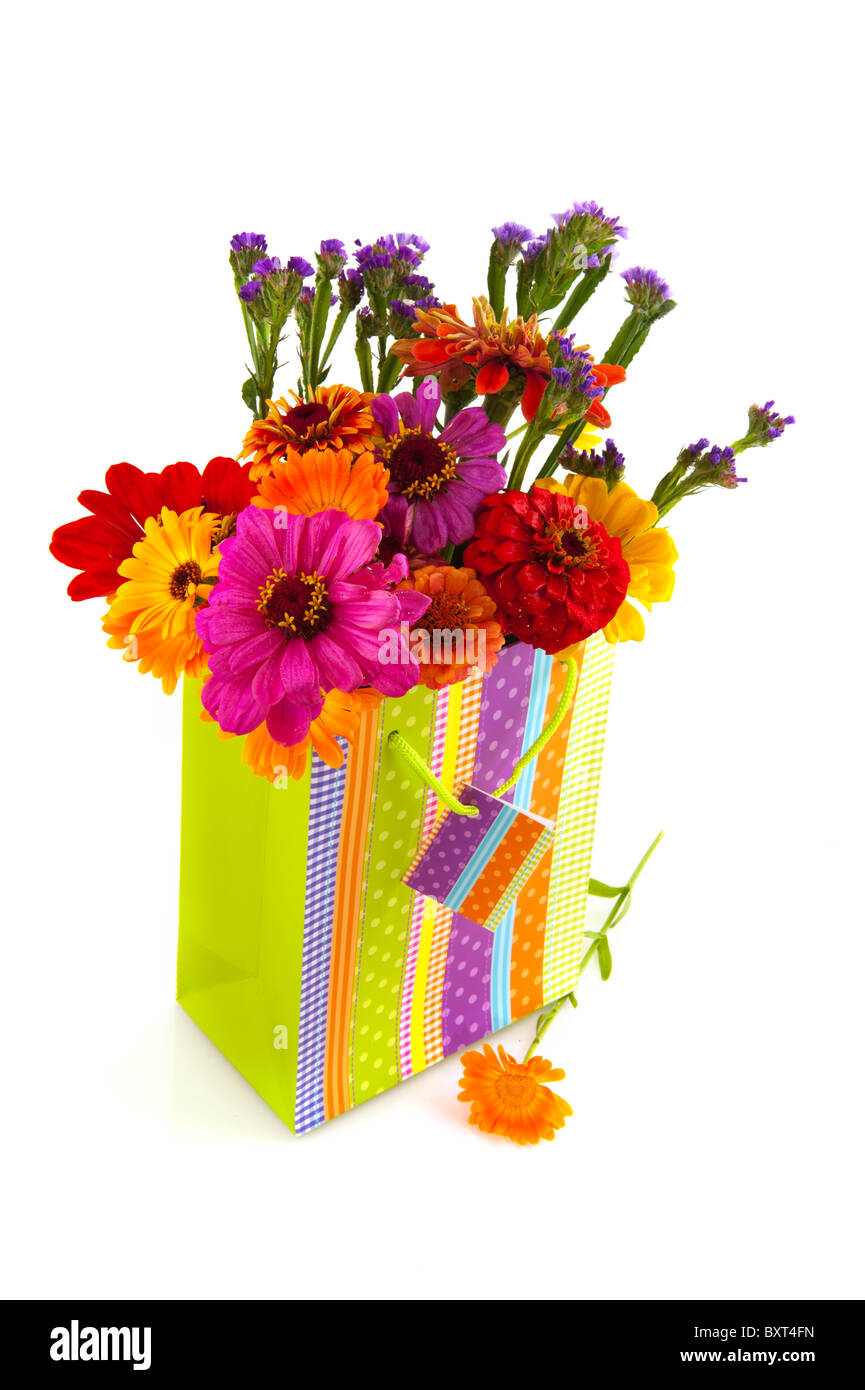 5pcs Pink Kraft Paper Box with Handle Folded flower bouquet flower  packaging material flower arrang…