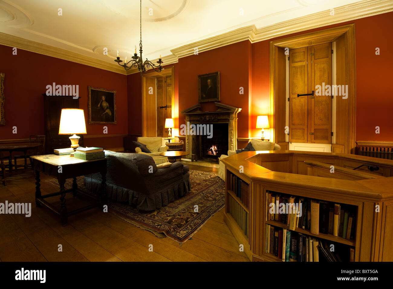 Interior of The Library at Stevenstone, Great Torrington, Devon