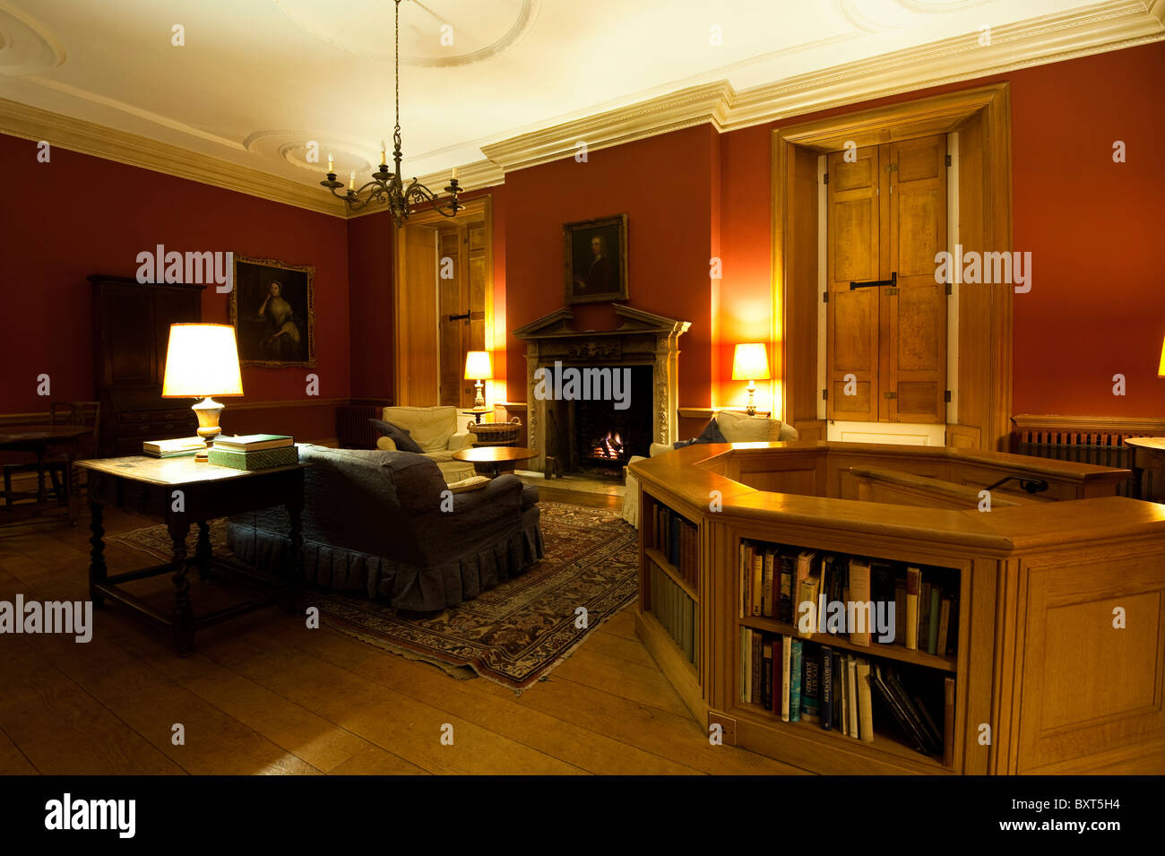 Interior of The Library at Stevenstone, Great Torrington, Devon