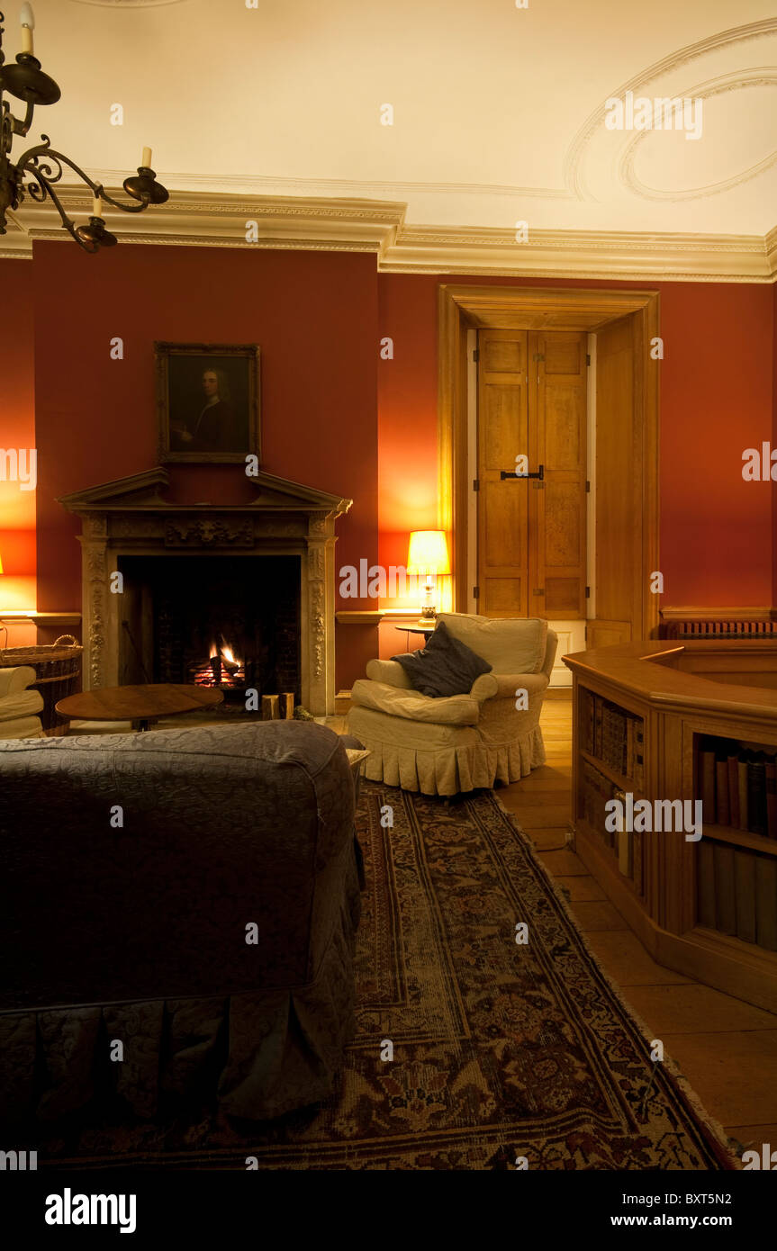 Interior of The Library at Stevenstone, Great Torrington, Devon