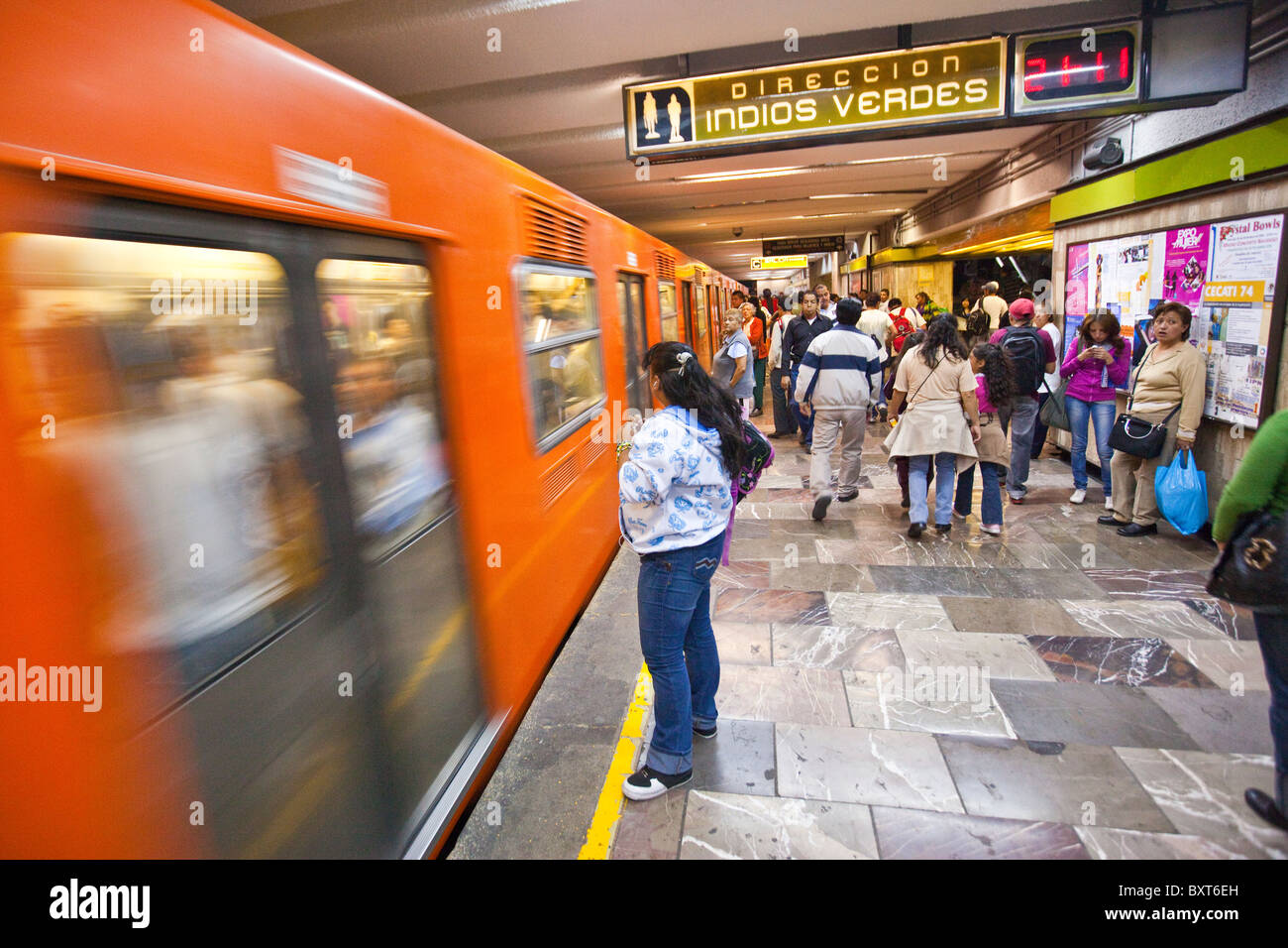 Subway, Sistema de Transporte Colectivo, Mexico City, Mexico Stock Photo