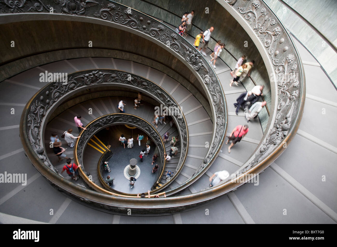 The Vatican Museum spiral stairways, Vatican City Stock Photo