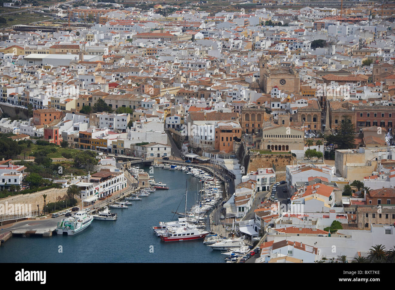Aerial photo of Ciudadela, Menorca, Balearics Stock Photo - Alamy