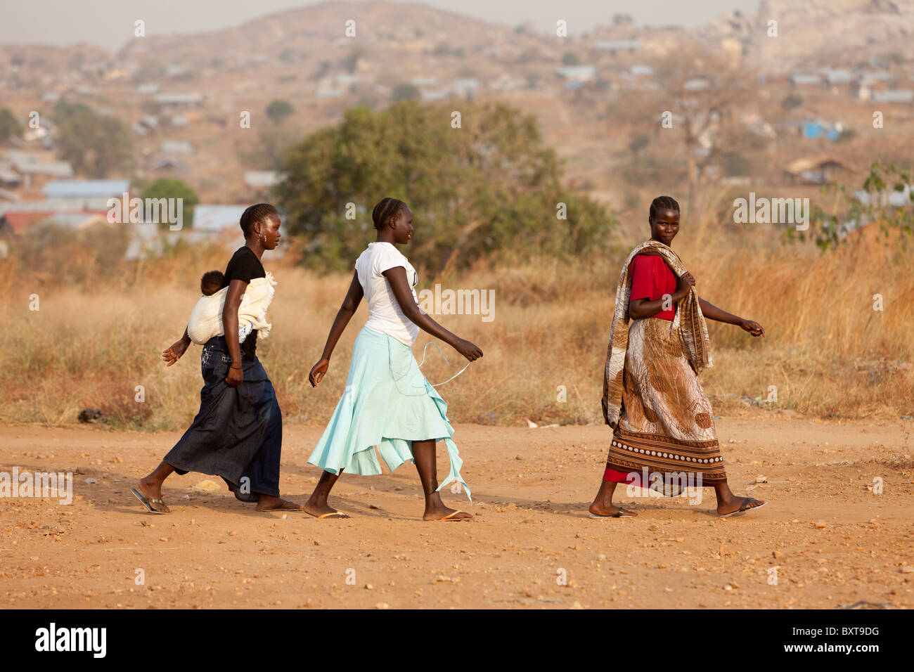 JUBA, SOUTHERN SUDAN, 8th December 2010: Gudale West, a newly settled area populated by Southern Sudanese returnees Stock Photo