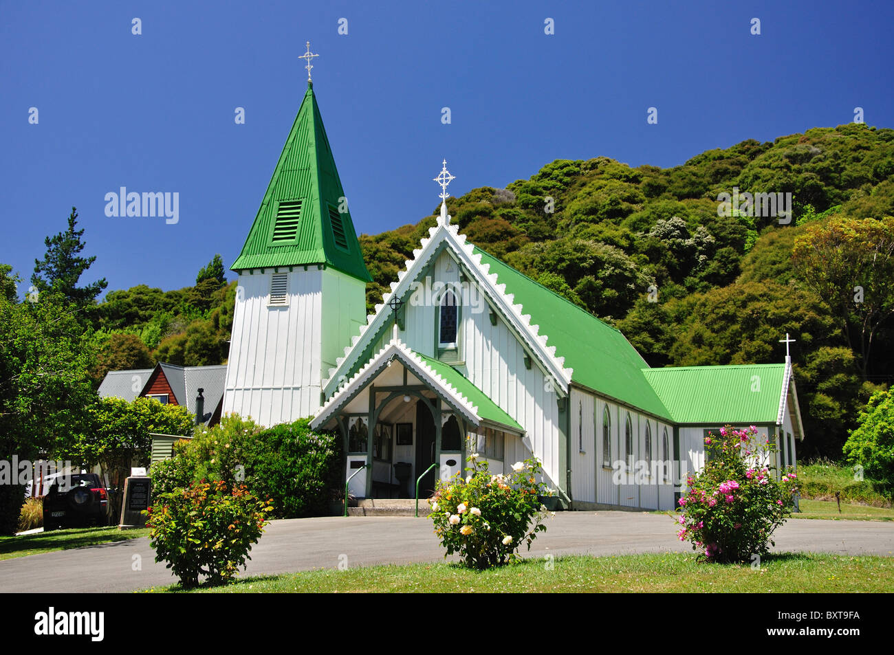 Historic St Patrick's Catholic Church, Rue Lavaud, Akaroa, Banks ...