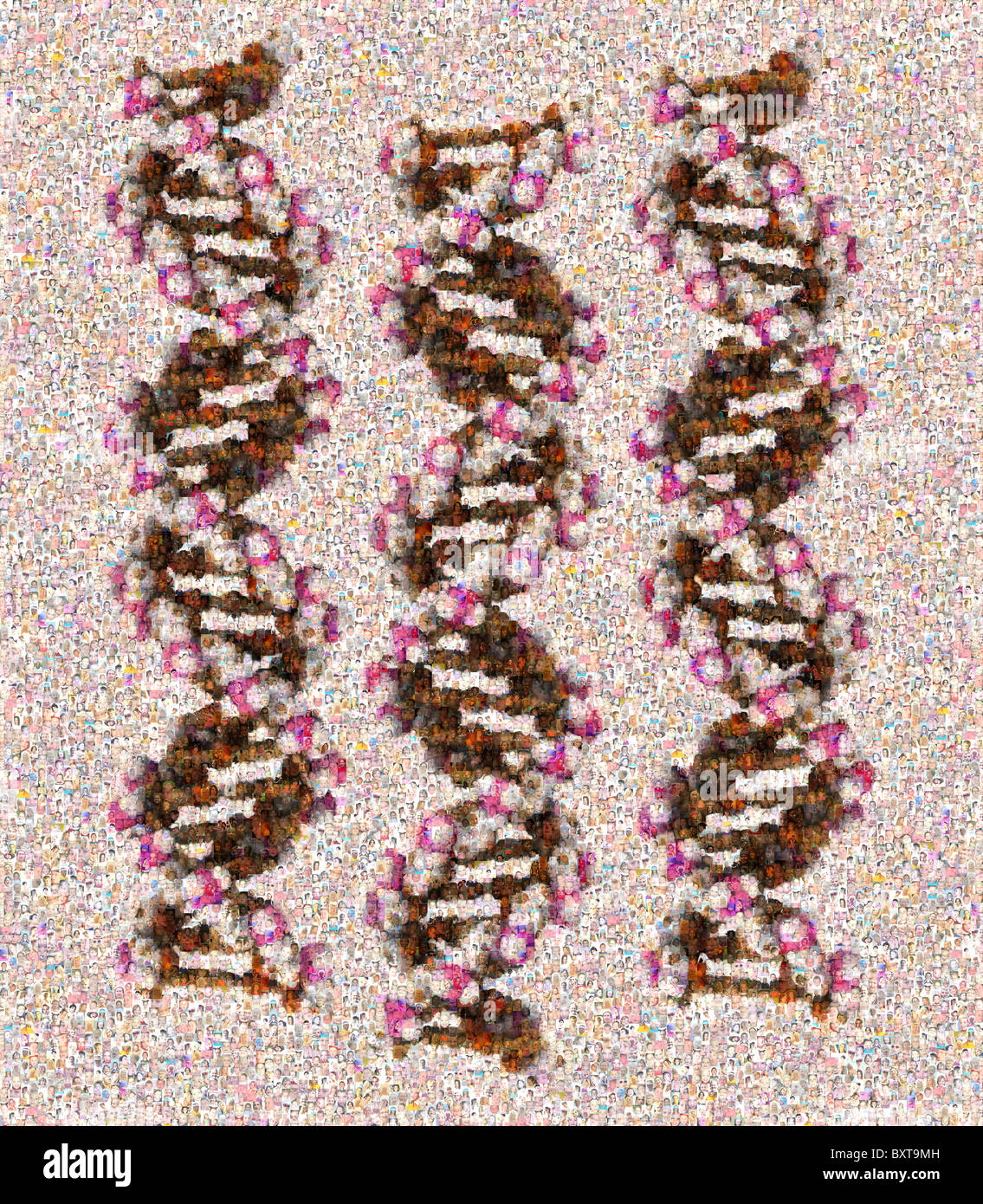 photomosaic of DNA molecules Stock Photo - Alamy