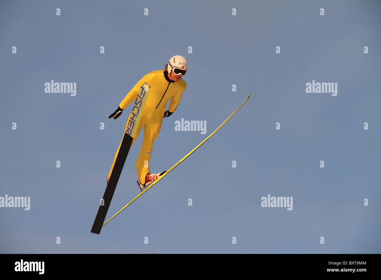 Ski jumping, Nordic Combined and special ski jumpers training in