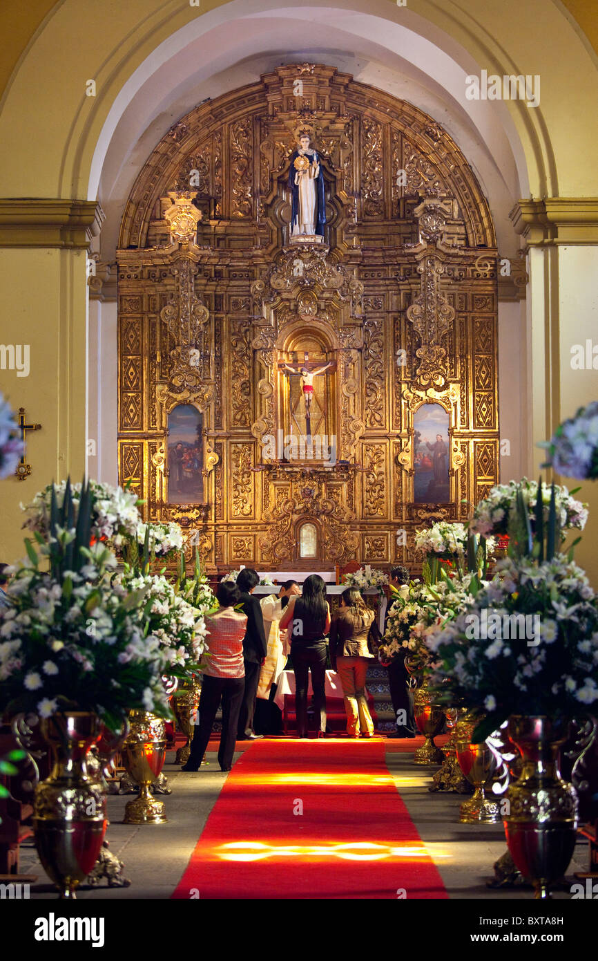 Baptism Templo de San Jacinto, Coyoacan, Mexico City, Mexico Stock Photo
