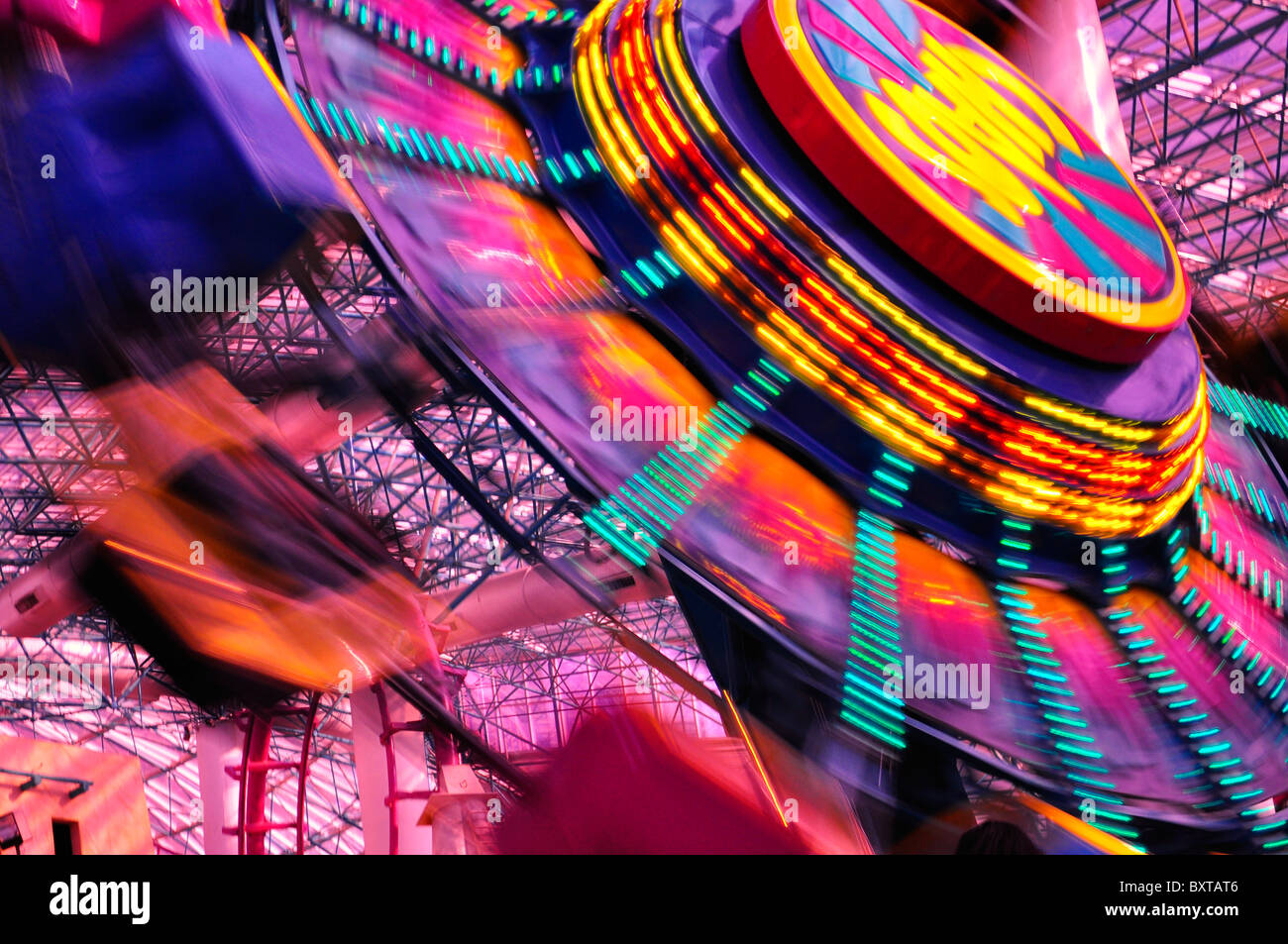Dizzy spinning ride at Circus Circus Casino Stock Photo