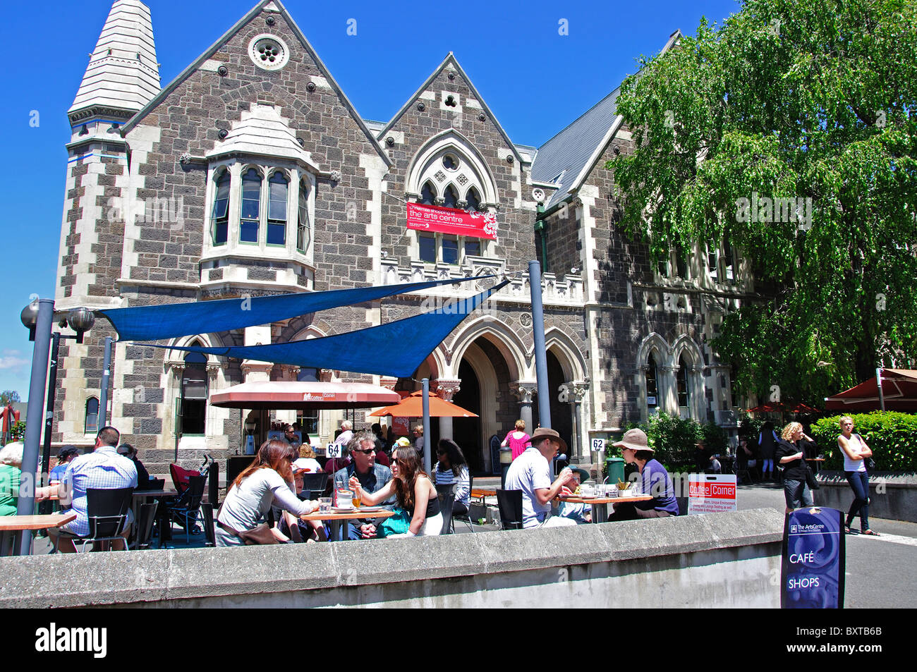 Coffee Corner Cafe, The Arts Centre, Worcester Boulevard, Christchurch, Canterbury Region, South Island, New Zealand Stock Photo