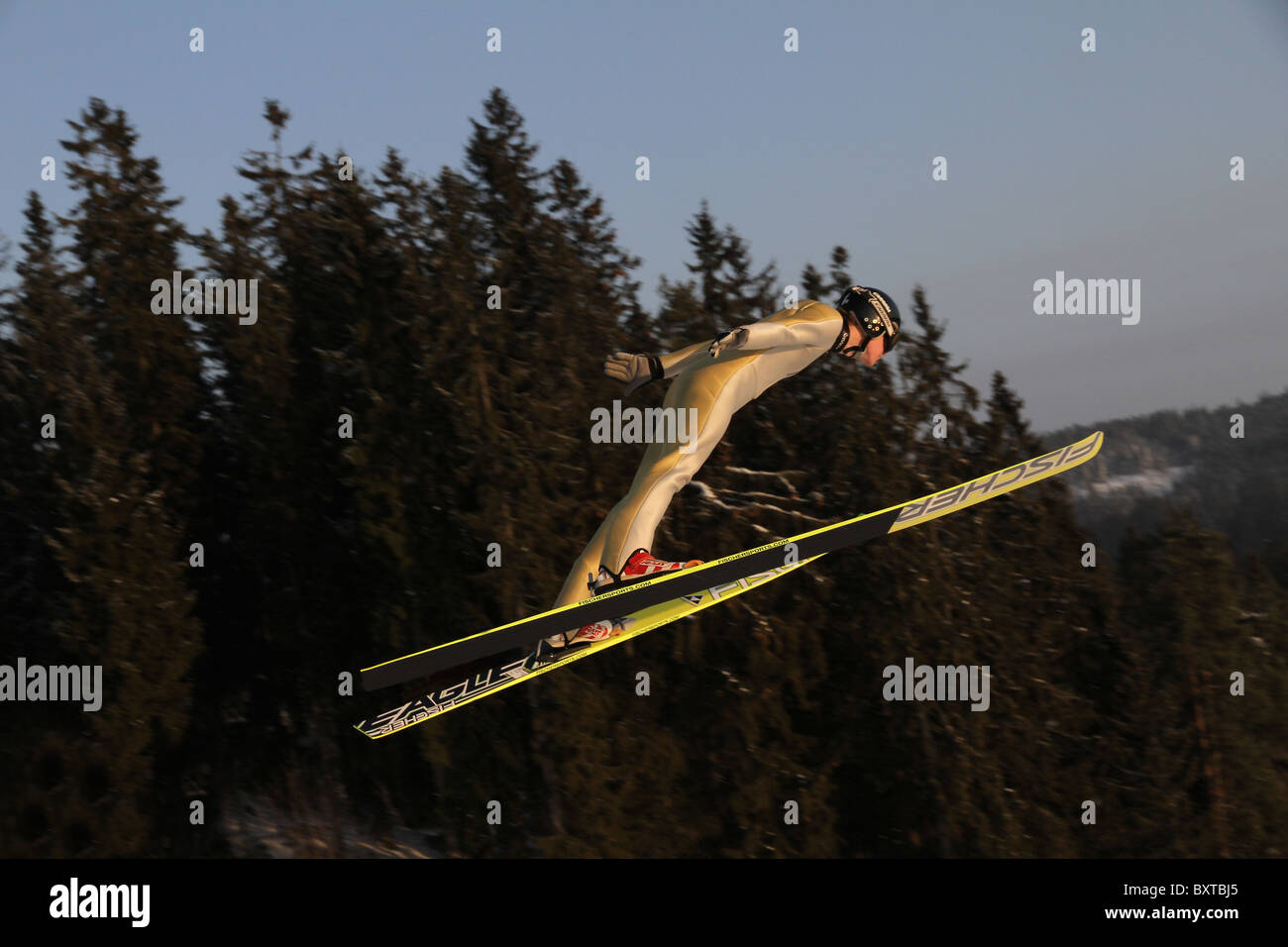 Ski jumping, Nordic Combined and special ski jumpers training in
