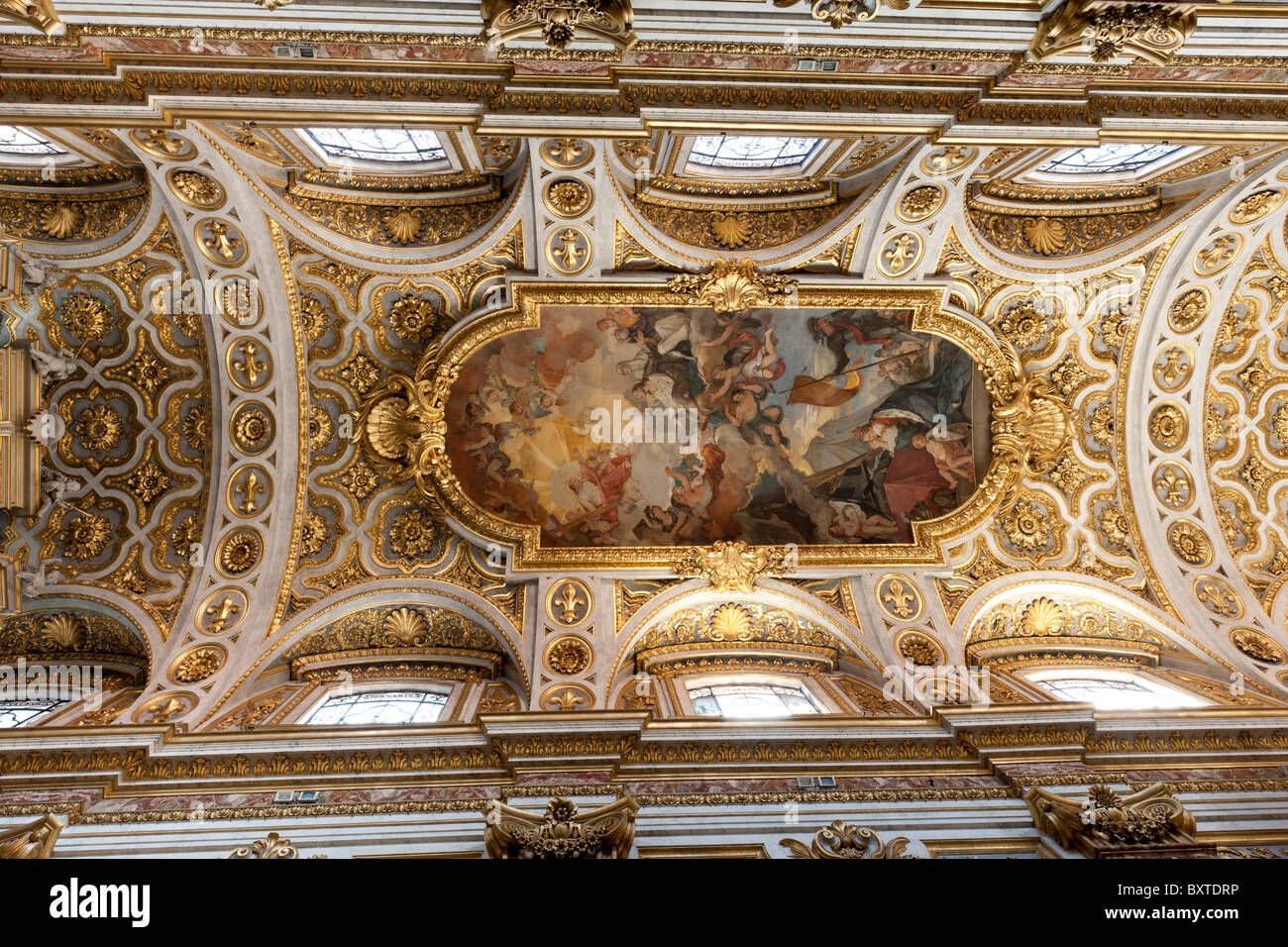 The Calling of St Matthew painting by Caravaggio, San Luigi dei Francesi church, Rome, Lazio, Italy, Europe Stock Photo