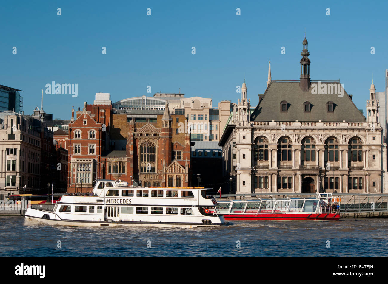 Europe, Uk, England, London, City Riverfront Offices Stock Photo