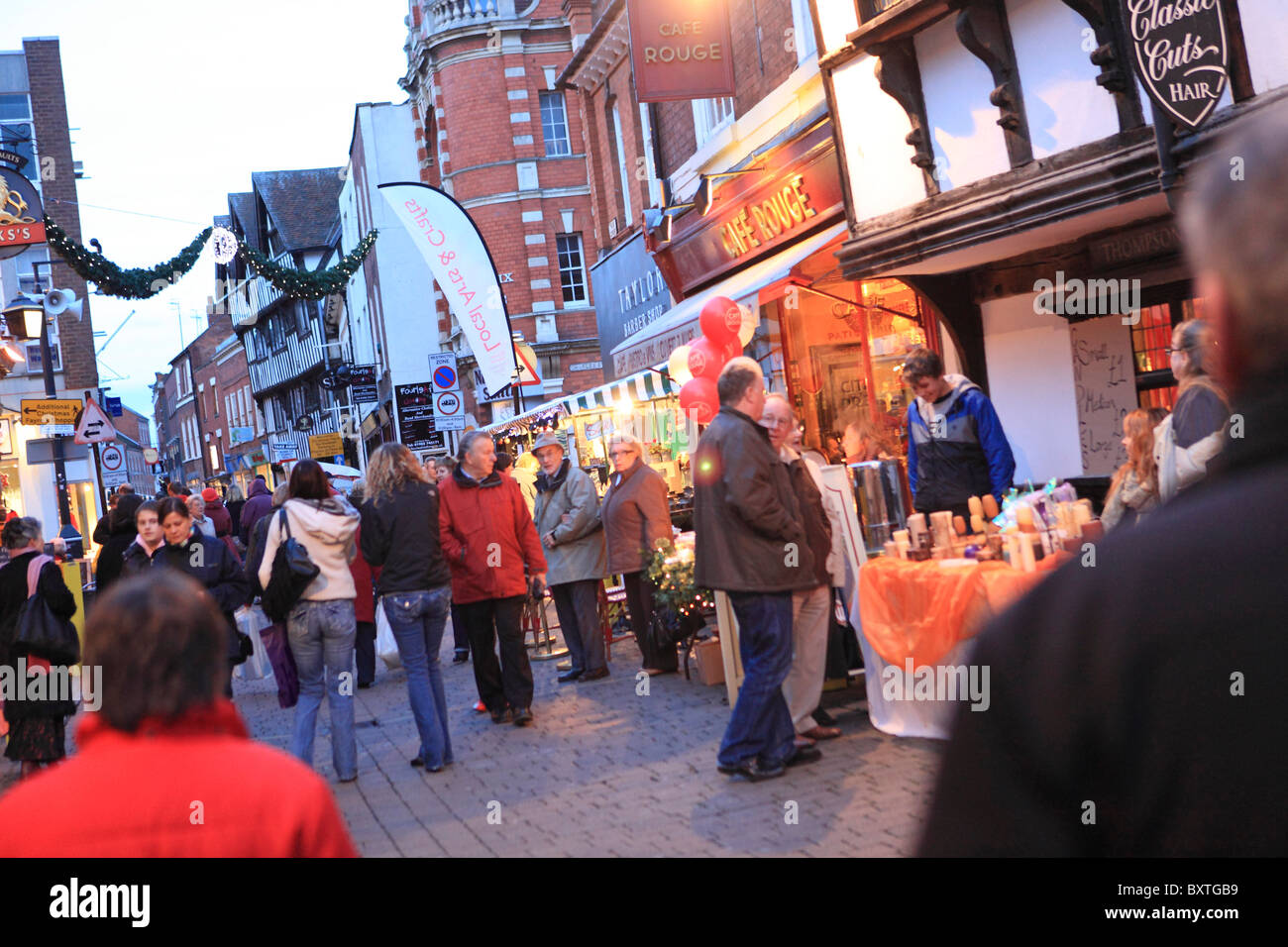 Worcester, Christmas, Friar Street Stock Photo