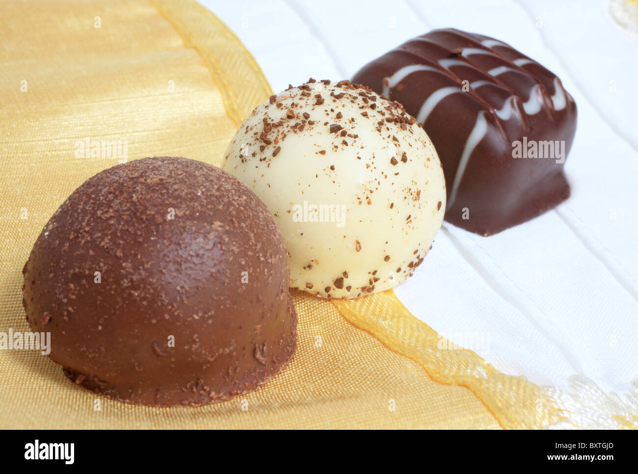 Chocolates On Pillow Stock Photo Alamy