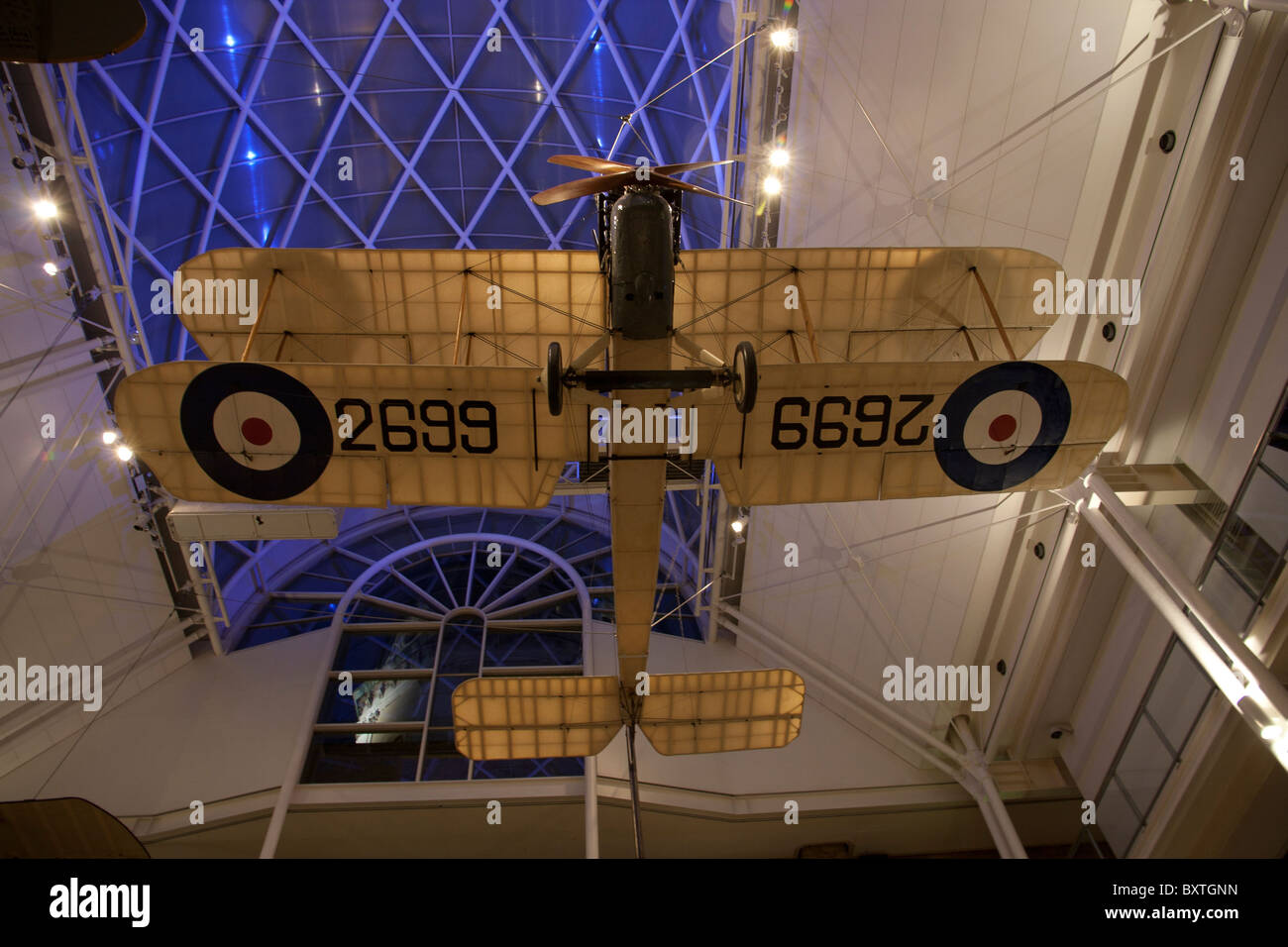 Royal Aircraft Factory  BE2c at the Imperial War Museum, London Stock Photo