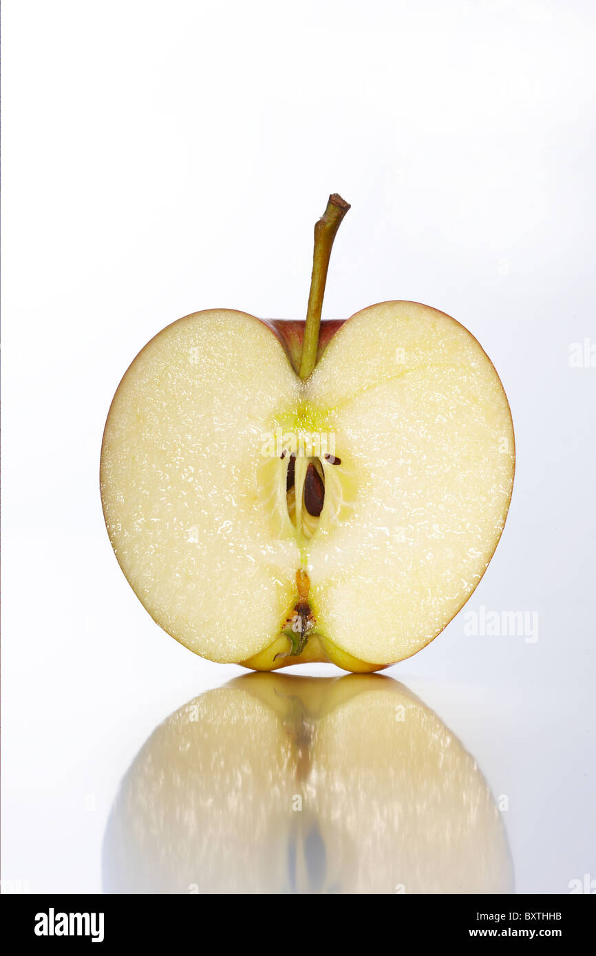 apple,half apple,half,organic Stock Photo