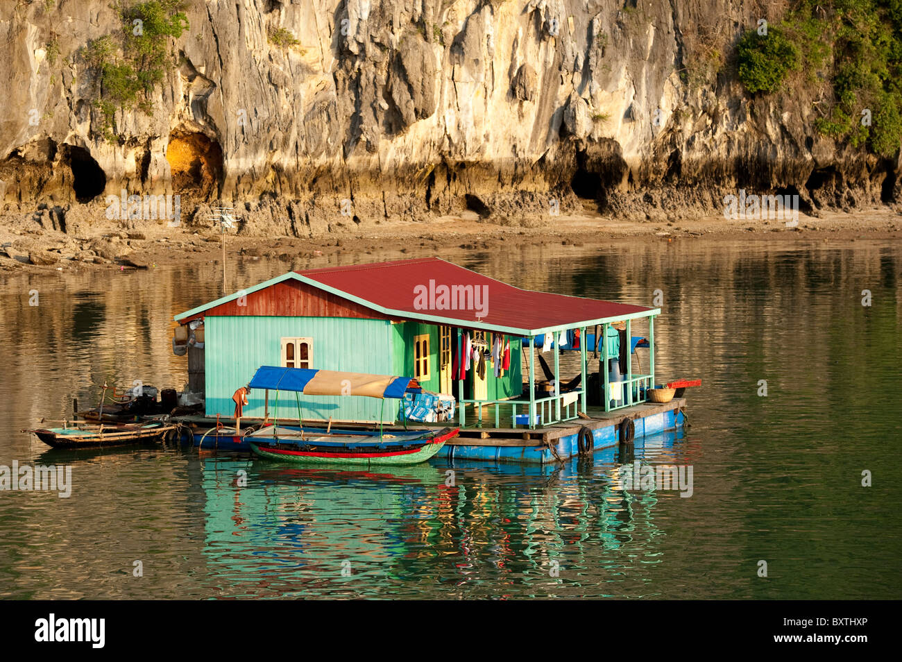 Floating house, in Halong Bay, Vietnam Stock Photo Alamy