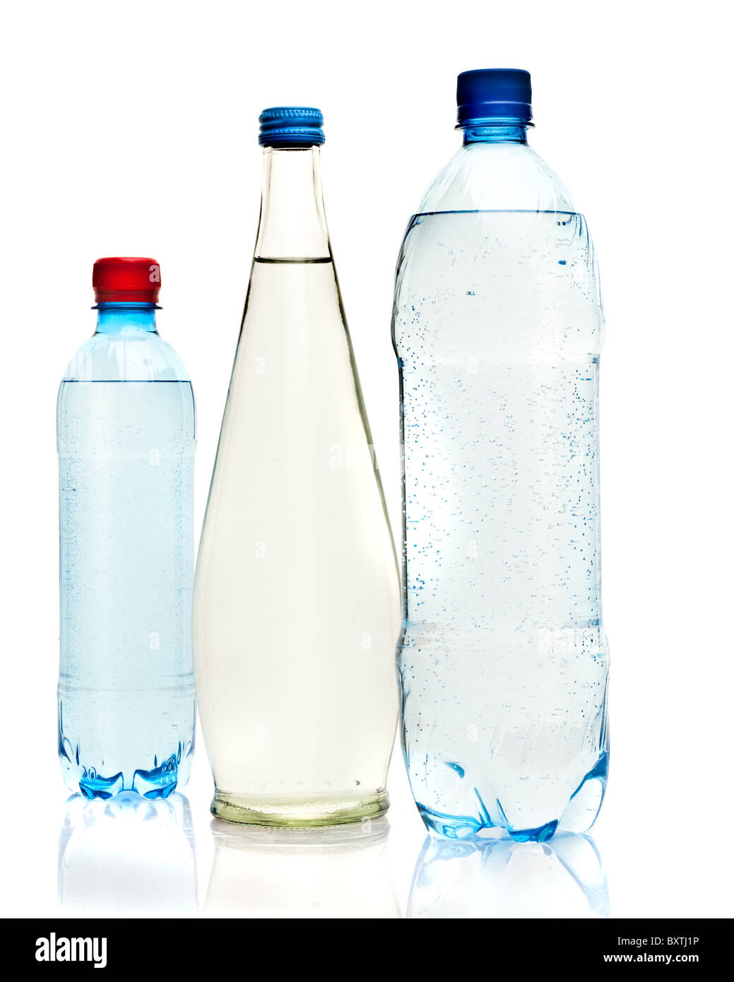 Pure Water In Round Shape Bottles Stock Photo, Picture and Royalty Free  Image. Image 48357218.