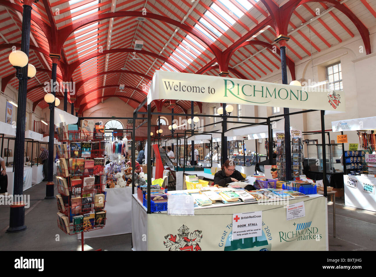 Yorkshire, Richmond, Indoor Market Stock Photo