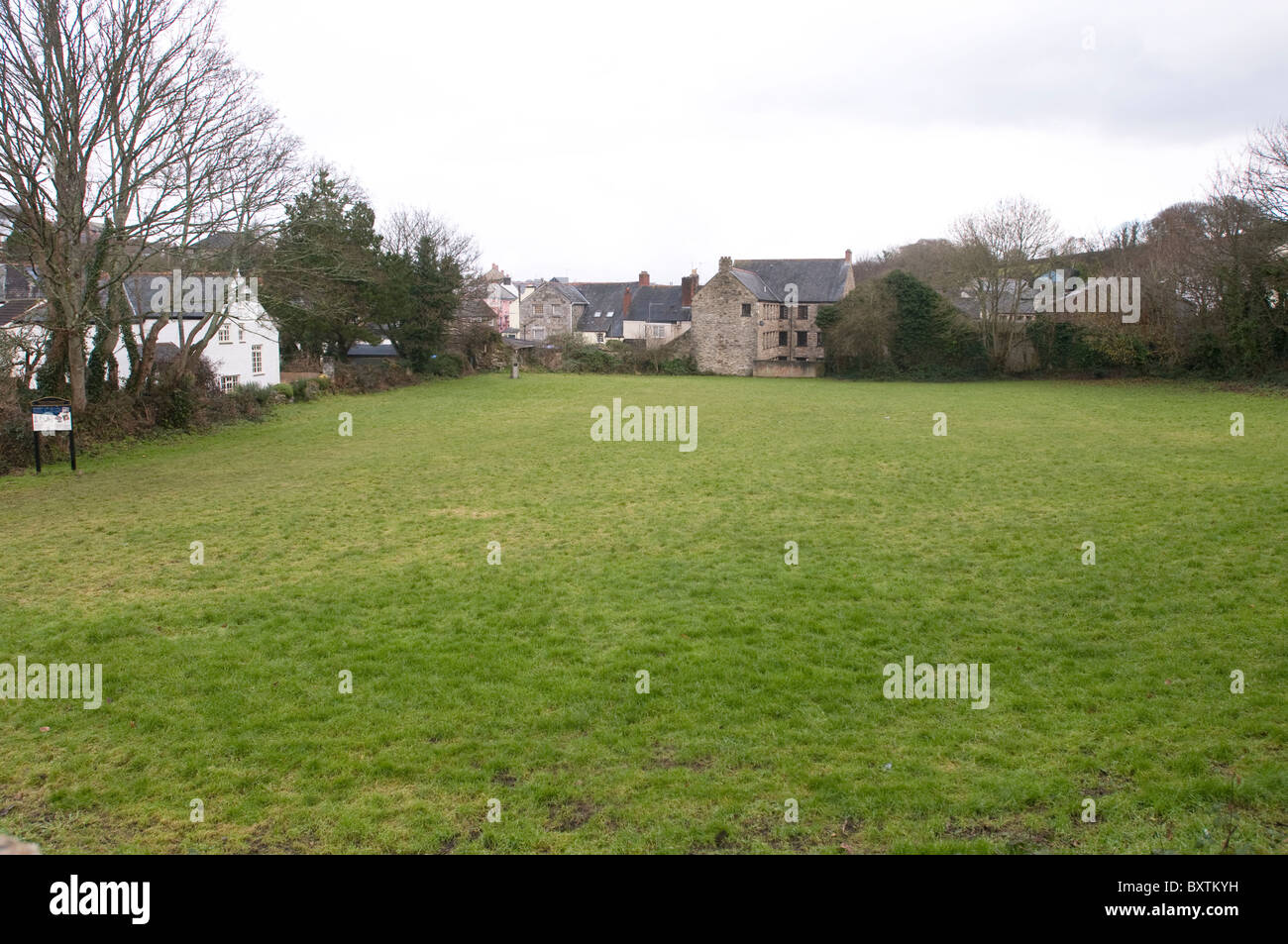 The site of Glasney College founded in 1265 in Penryn, Cornwall Stock Photo