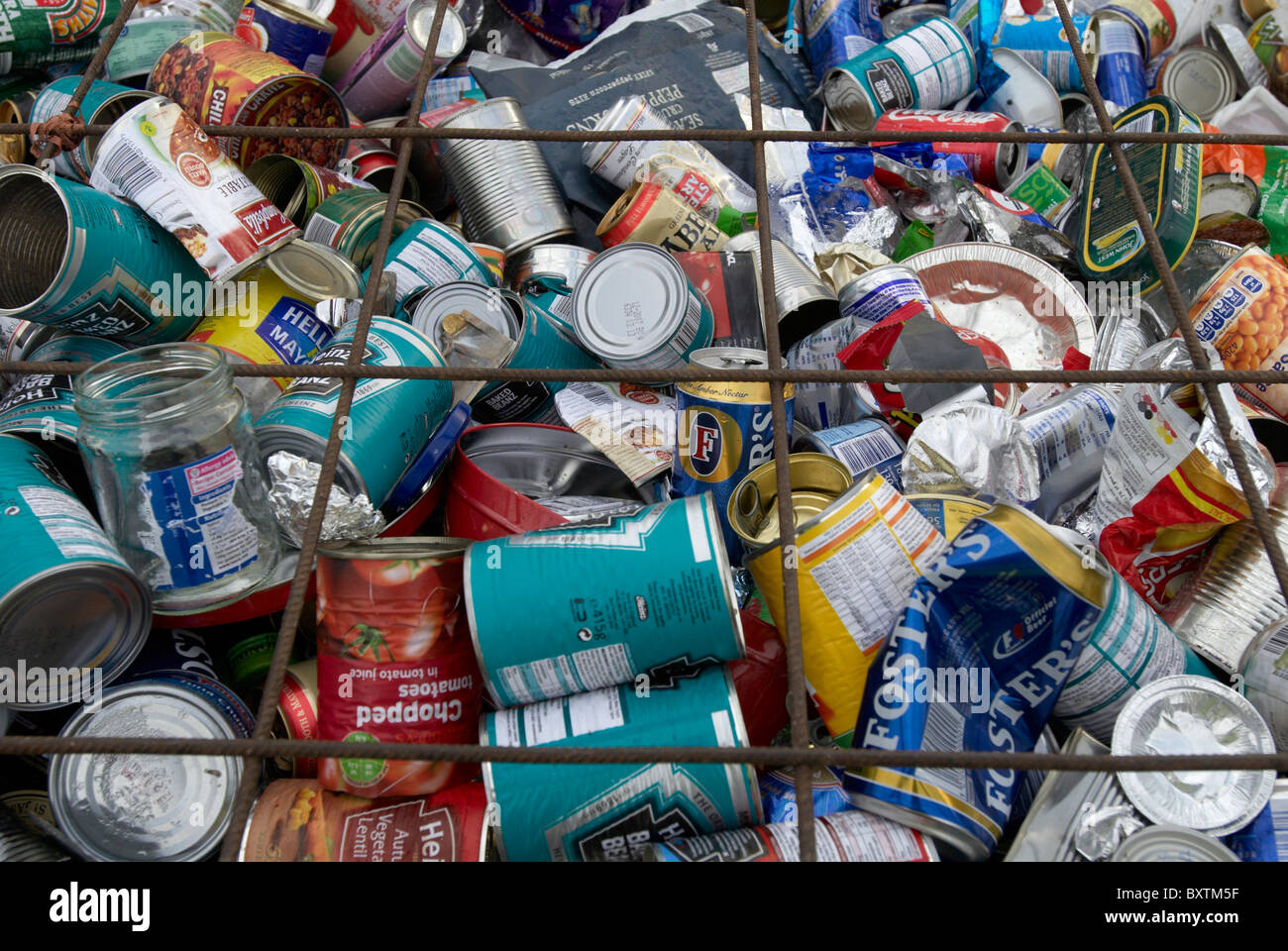 Recycling cans Stock Photo