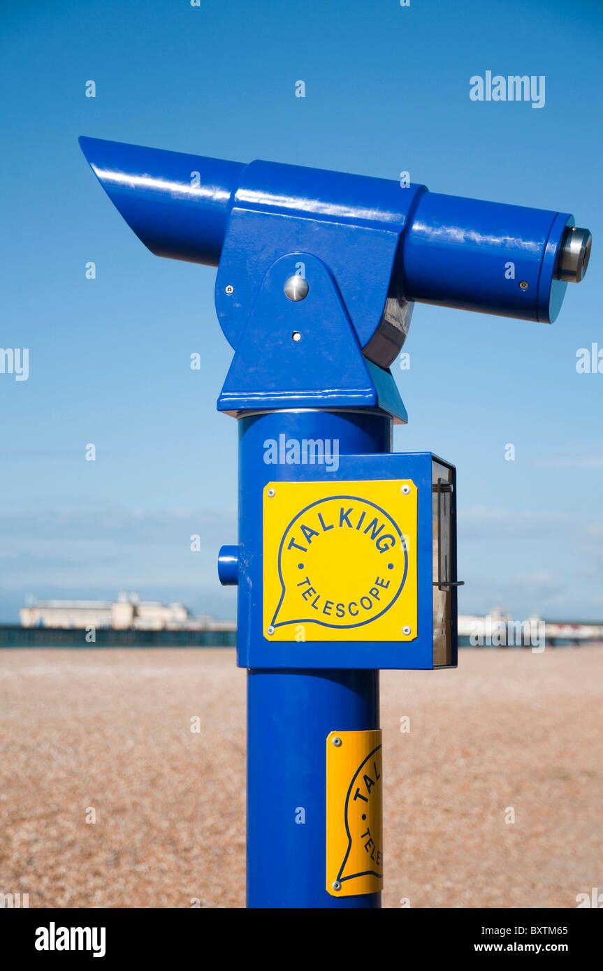 Talking Telescope In Hastings Sussex Stock Photo Alamy