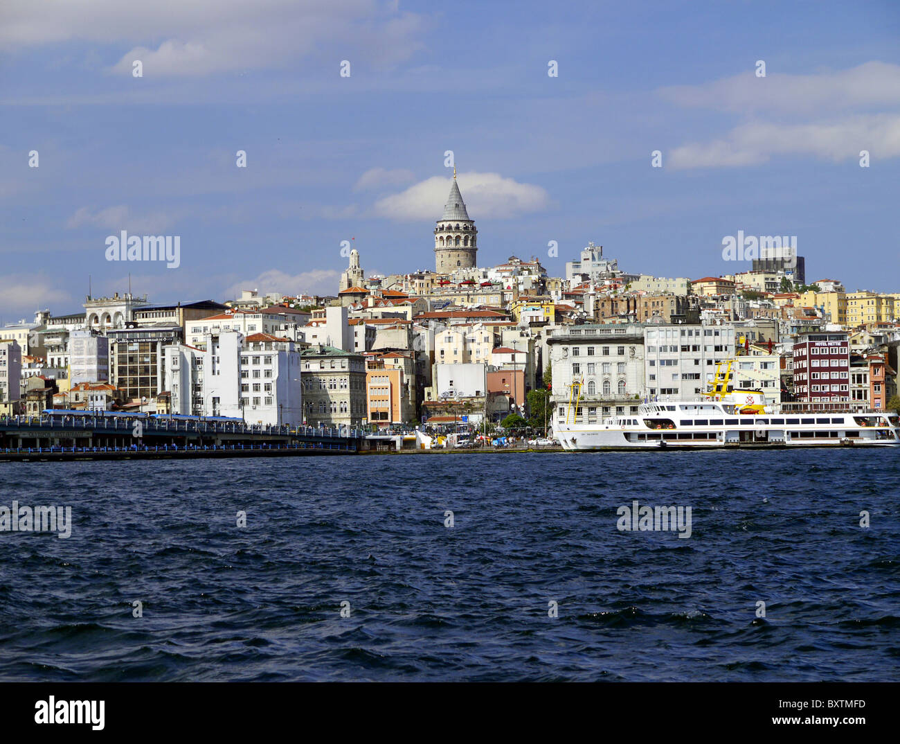 Galata District Skyline, Istanbul Stock Photo