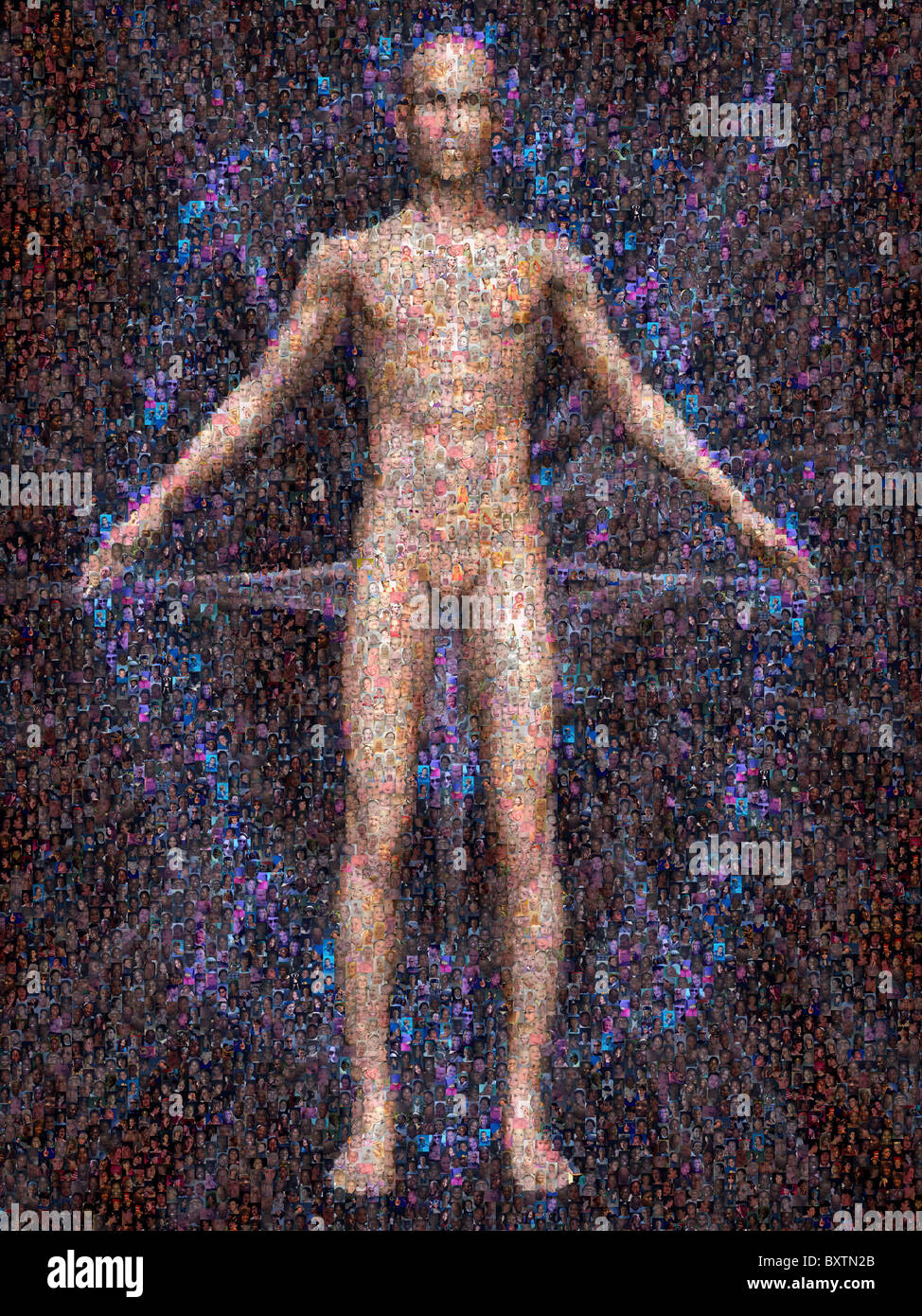 photomosaic of a man Stock Photo