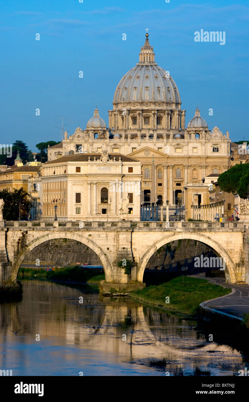 Europe, Italy, Rome, Vatican And River Tiber Stock Photo
