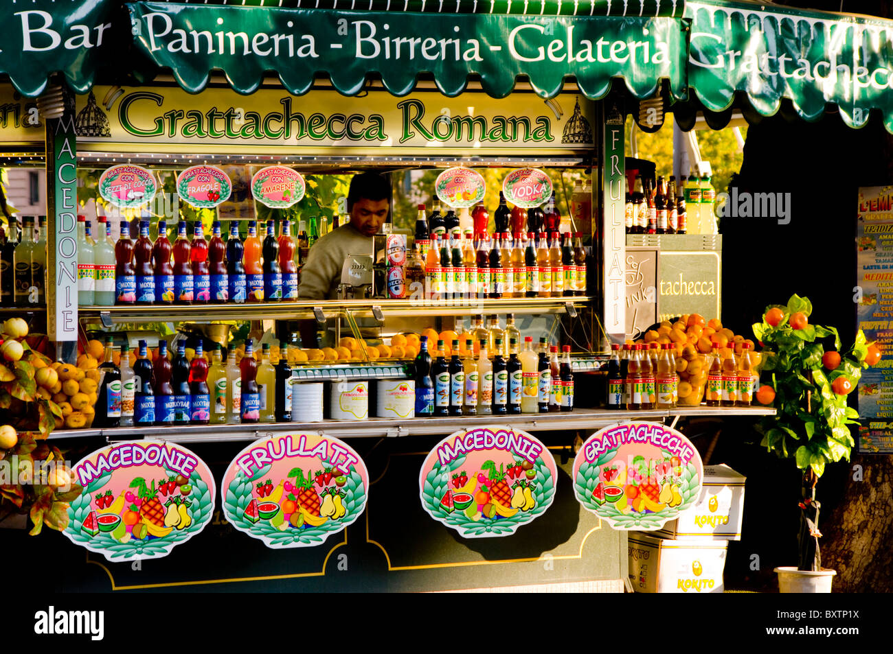 Europe, Italy, Rome, Juice Bar Stock Photo Alamy