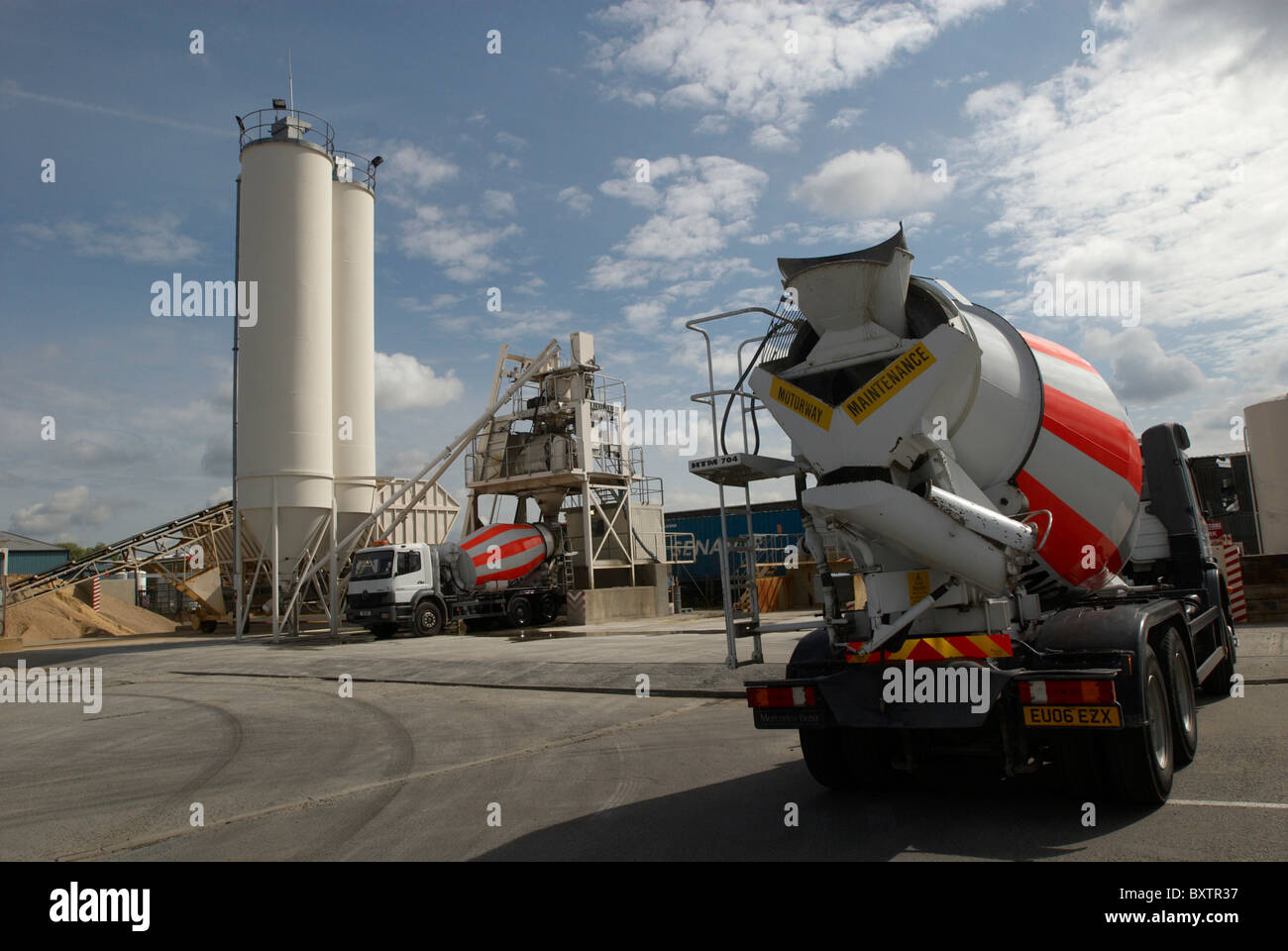 Cement mixer at cement works Ipswich Suffolk UK Stock Photo Alamy