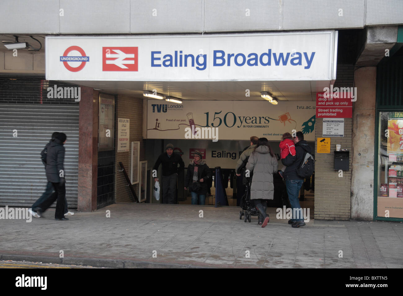 Entrance to the Ealing Broadway London Underground and main line
